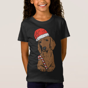 Santa Hat Dachshund Wiener Dog Christmas Xmas T-Shirt