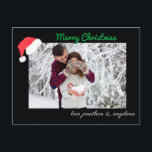 Santa Hat & Deer Custom Photo Postcard<br><div class="desc">Send a little bit of holiday cheer with this post card.</div>