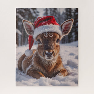 Santa Hat Deer Puzzle