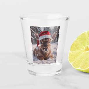 Santa Hat Deer Shot Glass