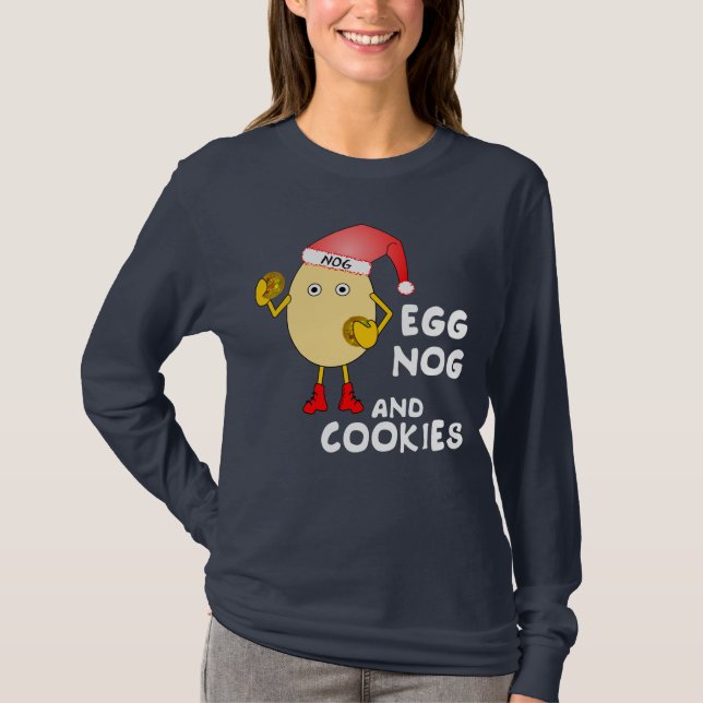 Santa Hat Egg Nog T-Shirt (Front)