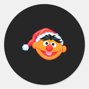 Santa Hat Ernie  Classic Round Sticker