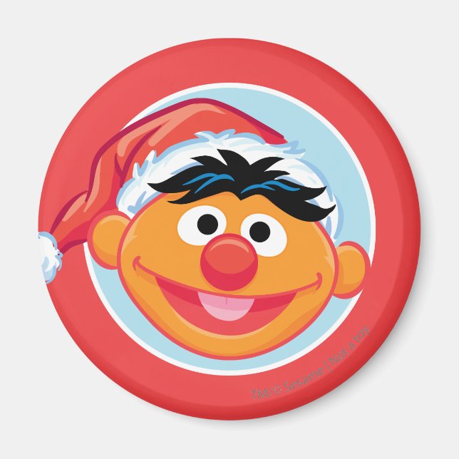 Santa Hat Ernie Magnet (Front)