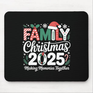 Santa Hat Family Christmas 2025 Matching Xmas Outf Mouse Pad