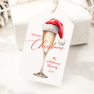 Santa Hat Festive Christmas Party Gift Tags