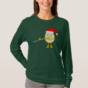 Santa Hat Flute Egghead T-Shirt