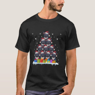 Santa Hat French Bulldog Lovers Men Women Kids Xma T-Shirt