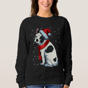 Santa Hat Frenchie Christmas Dog Dad Mum French Bu Sweatshirt