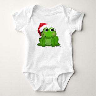 Santa Hat Froggy Christmas Infant Creeper / Onsie
