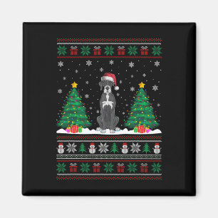 Santa Hat Great Dane Dog Christmas Tree Lights Ugl Magnet