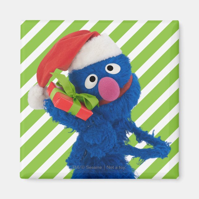 Santa Hat Grover Magnet (Front)