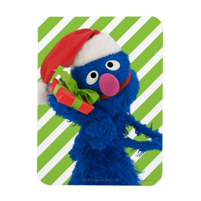 Santa Hat Grover Magnet (Vertical)