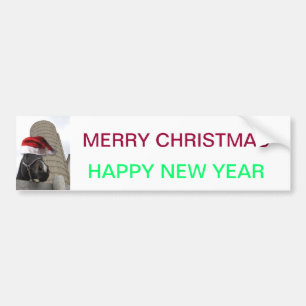 Santa Hat Horsey Bumper Sticker