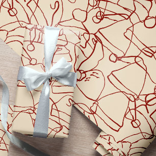 Santa Hat Jumble An Elegant Understated Christmas  Wrapping Paper
