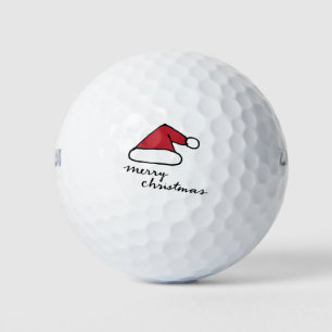 Santa Hat Merry Christmas Golf Balls
