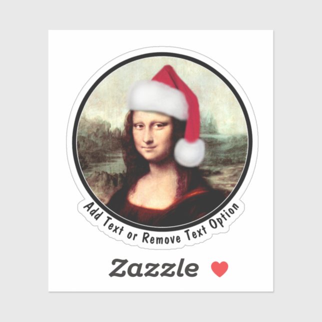 Santa Hat Mona Lisa Christmas (Sheet)