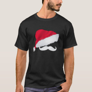Santa Hat & Moustache Tshirt