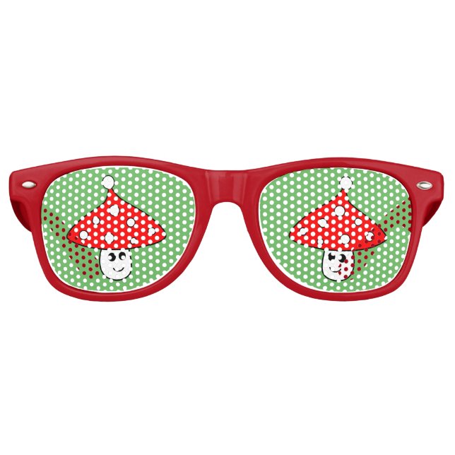 Santa Hat Mushroom Party Shades (Front)