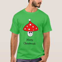 Santa Hat Mushroom T-Shirt