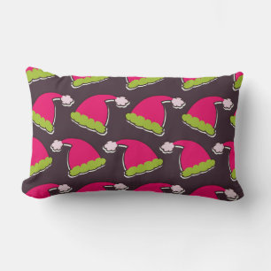 santa hat patterned lumbar cushion