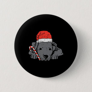 Santa hat pitbull pit dog christmas xmas women kid 6 cm round badge
