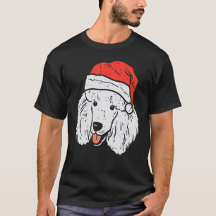 Santa Hat Poodle Christmas Xmas Dog  Owner Men Wom T-Shirt