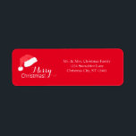 Santa Hat Red Christmas Return Address Label<br><div class="desc">Make your hoidays a little easier and get in the Christmas Spirit with this Christmas Santa Hat Return address label.</div>