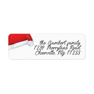 Santa Hat Red Merry Christmas Script Three Photo