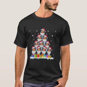 Santa Hat Rough Collie Dog Lovers Men Women Kids X T-Shirt
