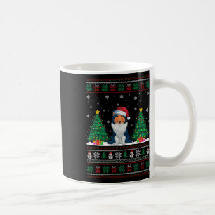 Santa Hat Rough Collie Dog Xmas Tree Lights Ugly S Coffee Mug