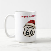 Santa Hat Route 66 Christmas Coffee Cheer