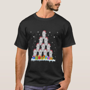 Santa Hat Samoyed Dog Lovers Men Women Kids Christ T-Shirt