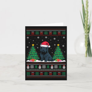 Santa Hat Scottie Dog Christmas Tree Lights Ugly S Card