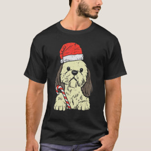 Santa Hat Shih Tzu Dog Christmas Xmas Men Women T-Shirt