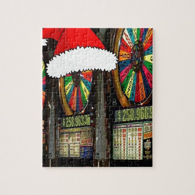 Santa Hat Slot Machines Jigsaw Puzzle (Vertical)