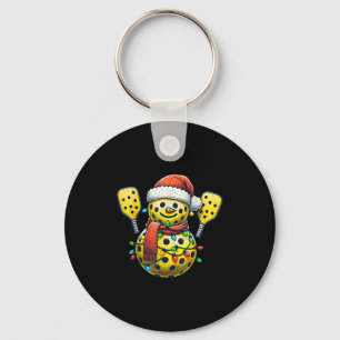Santa Hat Snowman Family Matching Ckleball Christm Key Ring