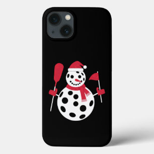 Santa Hat Snowman Family Xmas Matching Pickleball iPhone 13 Case