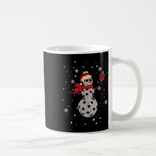 Santa Hat Snowman Family Xmas Matching Pickleball Coffee Mug