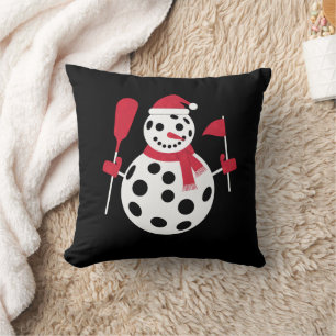 Santa Hat Snowman Family Xmas Matching Pickleball  Cushion