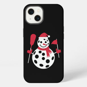Santa Hat Snowman Family Xmas Matching Pickleball iPhone 13 Case