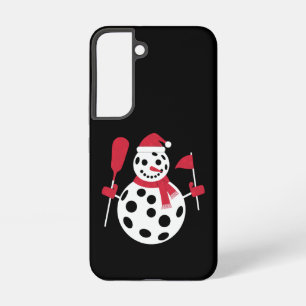 Santa Hat Snowman Family Xmas Matching Pickleball  Samsung Galaxy Case