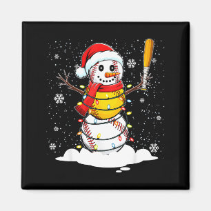 Santa Hat Snowman Xmas Funny Baseball Softball Chr Magnet