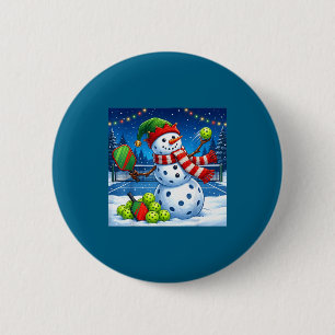 Santa Hat Snowman Xmas Funny Ckleball Christmas  6 Cm Round Badge