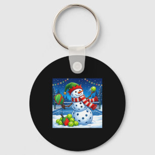 Santa Hat Snowman Xmas Funny Ckleball Christmas  Key Ring