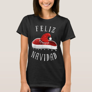 Santa Hat Sombrero Christmas Mexico Feliz Navidad T-Shirt