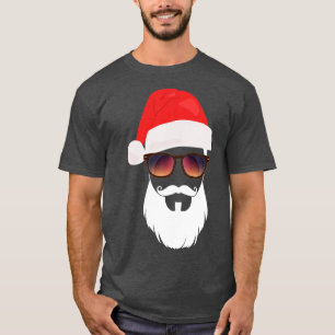 Santa Hat Sunglasses Beard Santa Presentidee   1  T-Shirt
