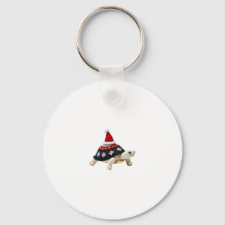 Santa Hat Tortoise - Vintage Sea Turtle Xmas Ugly  Key Ring