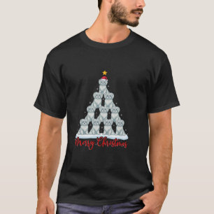 Santa Hat Ugly Xmas Funny Maltese Dog Christmas Tr T-Shirt