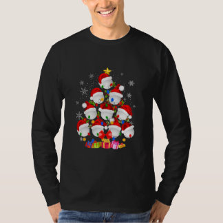 Santa Hat With Golf Christmas Tree Golfer Funny T-Shirt