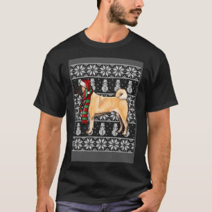 Santa Hat Xmas Akita Ugly Christmas T-Shirt